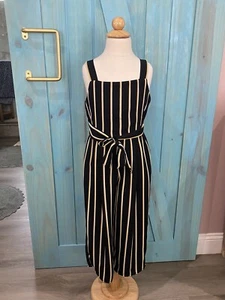 Zunie Girl’s Black/Yellow Striped Jumpsuit in Size 7Y - Picture 1 of 10
