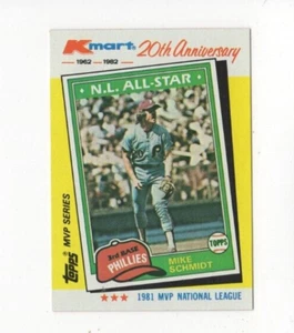3 count lot 1982 Topps KMART MVP Series Mike Schmidt 1981 Topps Cards #41 - Picture 1 of 1