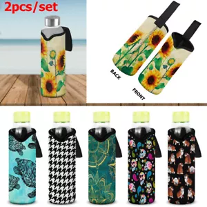 2pcs Water Bottle Bag Pouch Sport Insulated Holder Carrier Neoprene Sleeve Cover - Picture 1 of 25