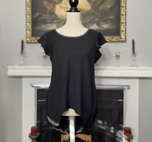 True Freedom Sheer Batwing Blouse Boho Size Medium - Picture 1 of 7