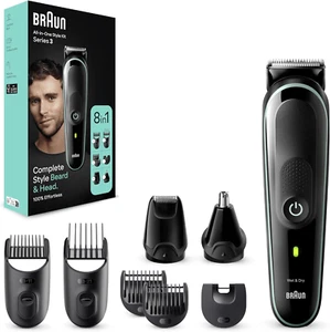 REGOLABARBA Tagliacapelli Uomo, Rasoio Elettrico Barba E Capelli, 8-In-1 Styling - Foto 1 di 14