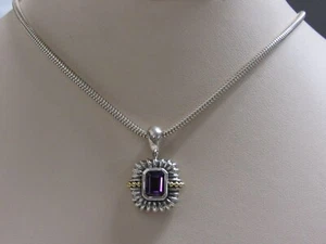 Designer Lagos S/S 18K Glacier Amethyst Necklace - Picture 1 of 5