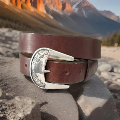 Cinturón de cuero Silver Creek K1207 talla 34 nuevo con etiquetas lista $58 hecho en EE. UU. 🇺🇸 Foto 1 de 4