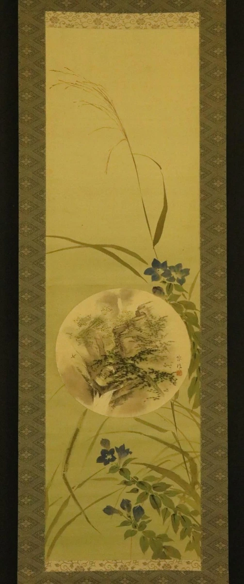 丝绸和织物古董日本画作、画卷| eBay