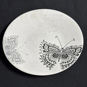 Roscher BUTTERFLY LACE 8,25" Salat Desert Teller weiß schwarz grau - Bild 1 von 8
