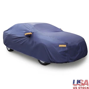 Waterproof Car Cover Outdoor UV Heat Protection All Weather Durable Elastic Hems - Picture 1 of 9