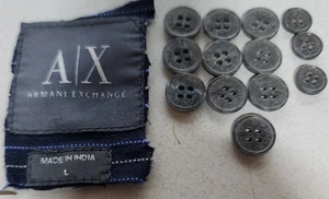 A/X Armani Exchange L/S Shirt Replacement Buttons (13 buttons) Logo stamped - Picture 1 of 3
