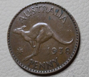 * 1938 PENNY NICE EXAMPLE AUSTRALIA PREDECIMAL TONED #ABB38 - Picture 1 of 6