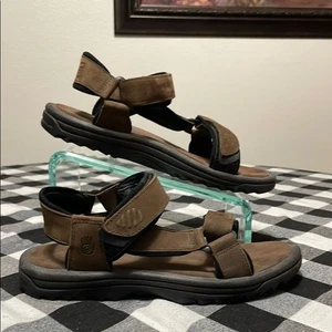 Teva Men’s Classic Universal Brown Leather Strappy Sport Hiking Sandals Size 10 - Picture 1 of 15