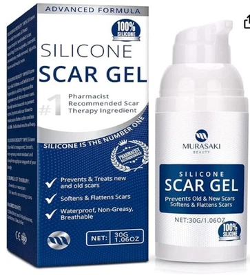 Murasaki Silicone Scar Gel Softens & Flattens Scars Old & New 30g NEW UNBOXED - Image 1 of 4