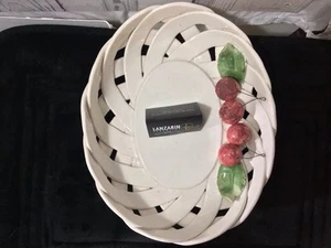 Italian Ceramiche Lanzarin Vintage Ceramic Basket 9โ X 11โ With ๐ - Picture 1 of 24