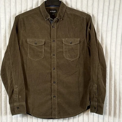 JEREMIAH Long Sleeve Button Down Greenish Brown Corduroy Shirt M - Image 1 of 4