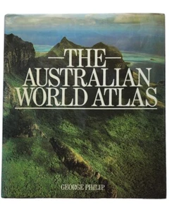 The Australian World Atlas by George Philip Vintage 1981 Hardcover Book Maps - Picture 1 of 11