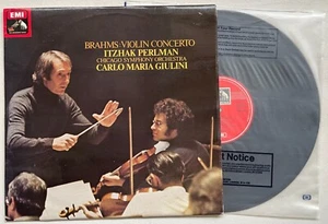 ITZHAK PERLMAN / CARLO MARIA GIULINI BRAHMS Violin Concerto 1977 EMI **QUAD** EX - Picture 1 of 3