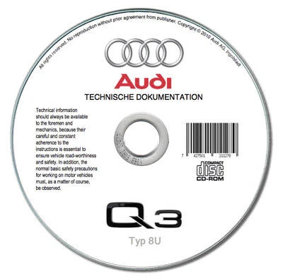 Audi Q3 (U86) 2011-2018 Manual De Taller En CD - Imagen 1 de 4