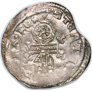 Mittelalter Serbisches Reich Silberhelm Typ - Stefan Uros IV Dusan 1346 - 1355 vz - Bild 1 von 2