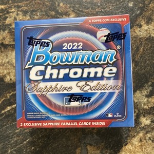 2022 Bowman Chrome Baseball Sapphire Edition Hobby Box Brand New Factory Sealed