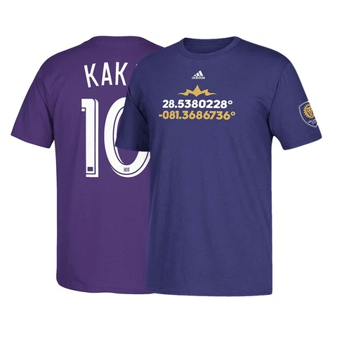 Kaká MLS Orlando City SC Adidas Men's Secondary N&N Jersey Purple T-Shirt Cover