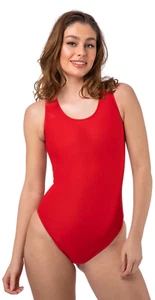 Rojo Leotardo Adultos Socorrista Playa 80s Accesorio de Disfraz 1980s Mujer - Imagen 1 de 3