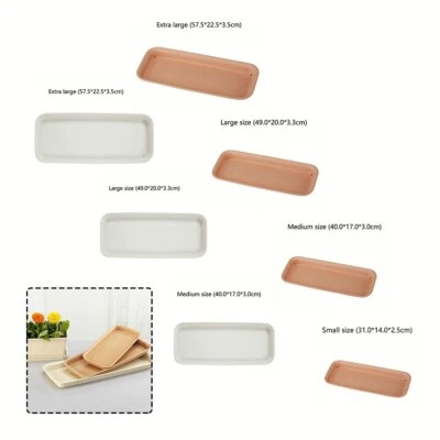 Resin Rectangular Plant Saucer Drip Tray Prevent Stains and Soil Spills - Image 1 of 4