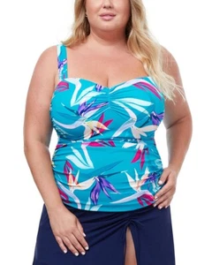 Neu mit Etikett $ 108 Profil von Gottex Paradise Sweetheart Tankini-Oberteil. Gr. 22W - Bild 1 von 2