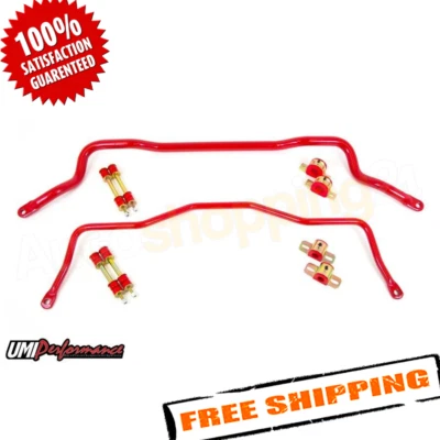 UMI Performance 211213-R Red Front & Rear Tubular Sway Bar Kit Foto 1 de 2