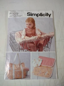 Simplicity Pattern 11009 Baby Accessories Diaper Bag Changing Pad Cart Cover - Imagen 1 de 5