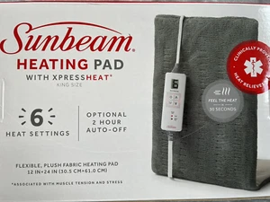 Sunbeam Heating Pad XPRESS HEAT King size 6 Heat Settings and Moist Heat Option - Picture 1 of 6