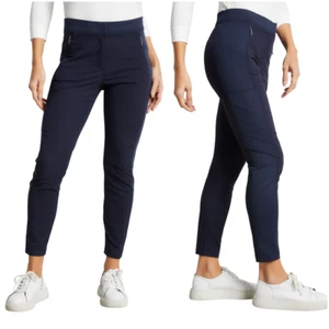 Pantalone Anatomie Ipant ibrido zip davanti slim fit blu navy M medio elasticizzato viaggio - Foto 1 di 9