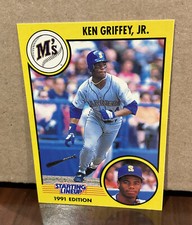 KEN GRIFFEY JR. 1991 KENNER STARTING LINEUP CARD - SEATTLE MARINERS