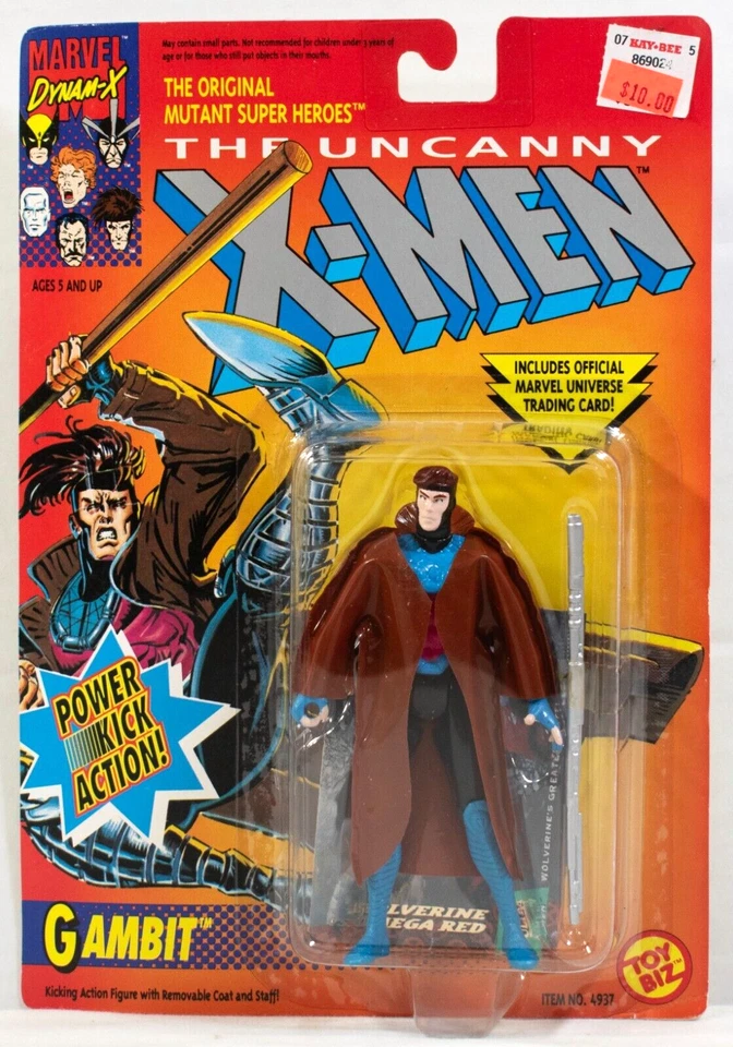 ToyBiz Marvel The Uncanny X-men Gambit Power Kick Action Figure MOC 1993