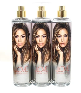JLove Jennifer Lopez Fragrance Mist 8 oz Lot 3 Body Spray 2 Bottles Have No Lid - Picture 1 of 1