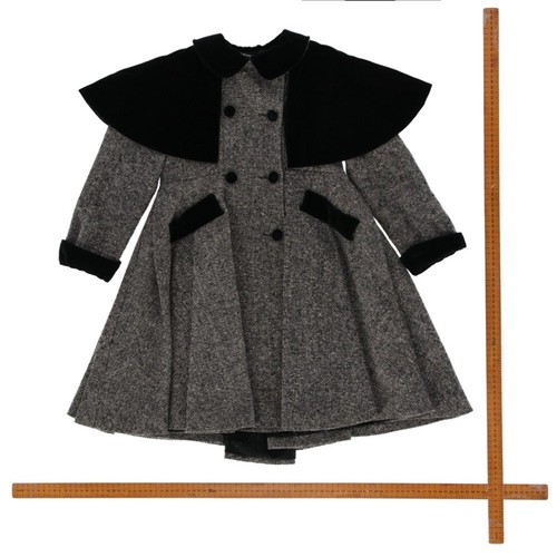 Versace Cappotto Bambina Vintage Col. Grigio Taglia 6 70s Coat