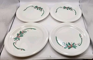 4er Set Tupperware Stechpalmenblatt Melamin Weihnachtsteller - Bild 1 von 3