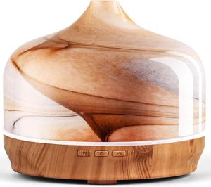 Diffusore Di Aromi, 500 Ml, in Vetro Soffiato a Mano, Grande Umidificatore Ad Ul - Foto 1 di 12