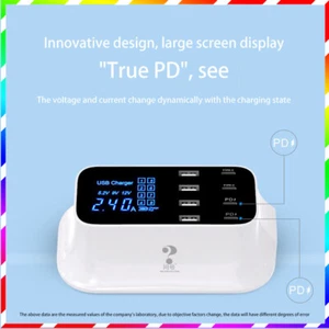 4USB+TYPE-C+2PD multi-port USB adapter charger Intelligent fast charging station - Picture 1 of 16