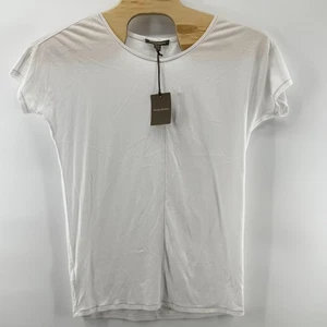 Tommy Bahama Shirt Womens Medium White Cotton Modal Short Sleeve Lightweight New - Picture 1 of 8