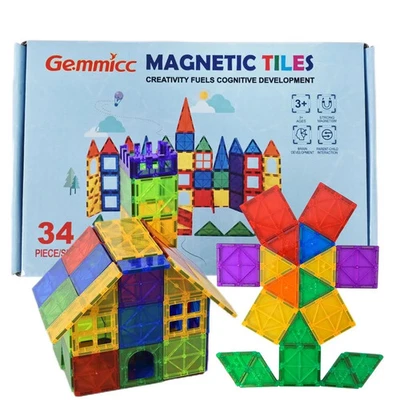 34 Pcs Magnetic Tiles Set GM-MTS34 - Image 1 of 4