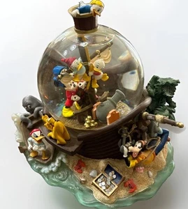 Disney Mickey & Friends Pirate Ship All in a Golden Afternoon Snow Globe Read - Picture 1 of 9