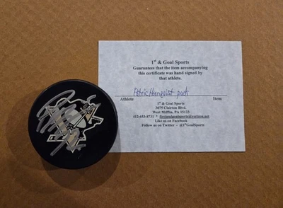 Autographed Patric Hornqvist Pittsburgh Penguins Hockey Puck - Image 1 of 2