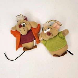 Disney Cenicienta Peluche Ratones Gus & Jac Adornos de Navidad 1987 McDonalds Juguetes - Imagen 1 de 4