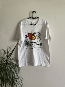 T-shirt bianca vintage anni 90 Joan Miro Fondation Maeght Art taglia L - Foto 1 di 5