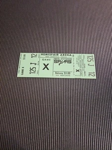 Vintage 1975-76 ABA San Antonio Spurs Unused Full Ticket Basketball Game X NBA - Picture 1 of 4