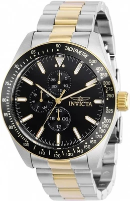 Invicta Men's 38969 Aviator Quartz  Black Dial Two-Tone Stainless Steel Watch - Image 1 of 4