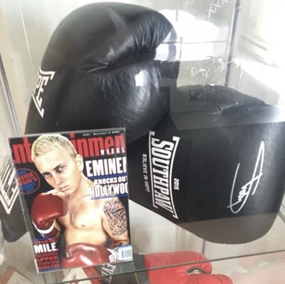 Eminem Limited Edition Autographed Boxing Gloves JSA COA  /100 - Image 1 of 3