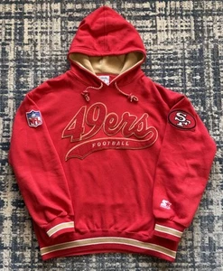 Vintage 90s San Francisco 49ers Football Starter Pro Line Hoodie Size Large NFL - Picture 1 of 11