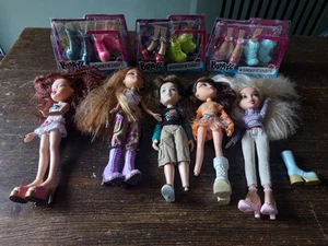 Paquete de muñecas Bratz x 5, MGA, 2001, 2003 con accesorios - Imagen 1 de 11