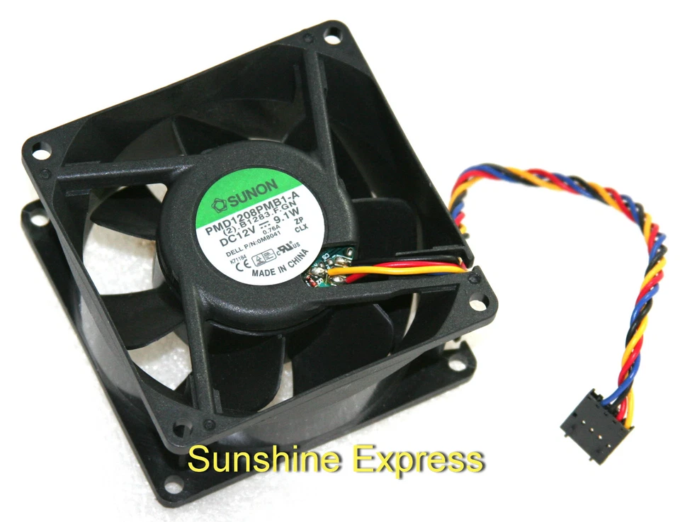 New SUNON Fan PMD1208PMB1-A 80x80x38mm 5-pin DC12V 9.1W 0.76A 0M8041 - Image 1 of 1
