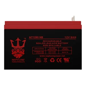 Neptune 12V 9Ah NT1290 Nut & Bolt Rechargeable SLA Sealed Lead Acid Battery - Picture 1 of 9