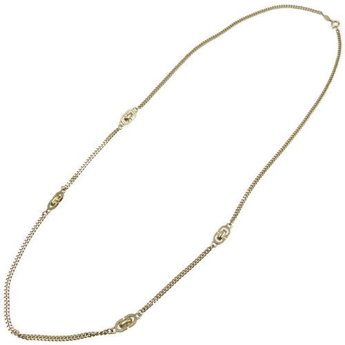 Collana Christian Dior Vintage CD Logo Metallo Oro Accessori Catena Donna